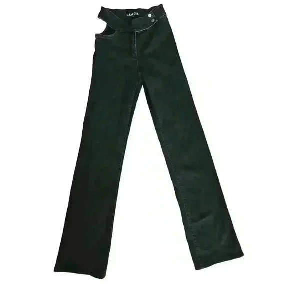 I.AM.GIA Womens Black Kayla Cut Out Jeans S - Picture 2 of 13